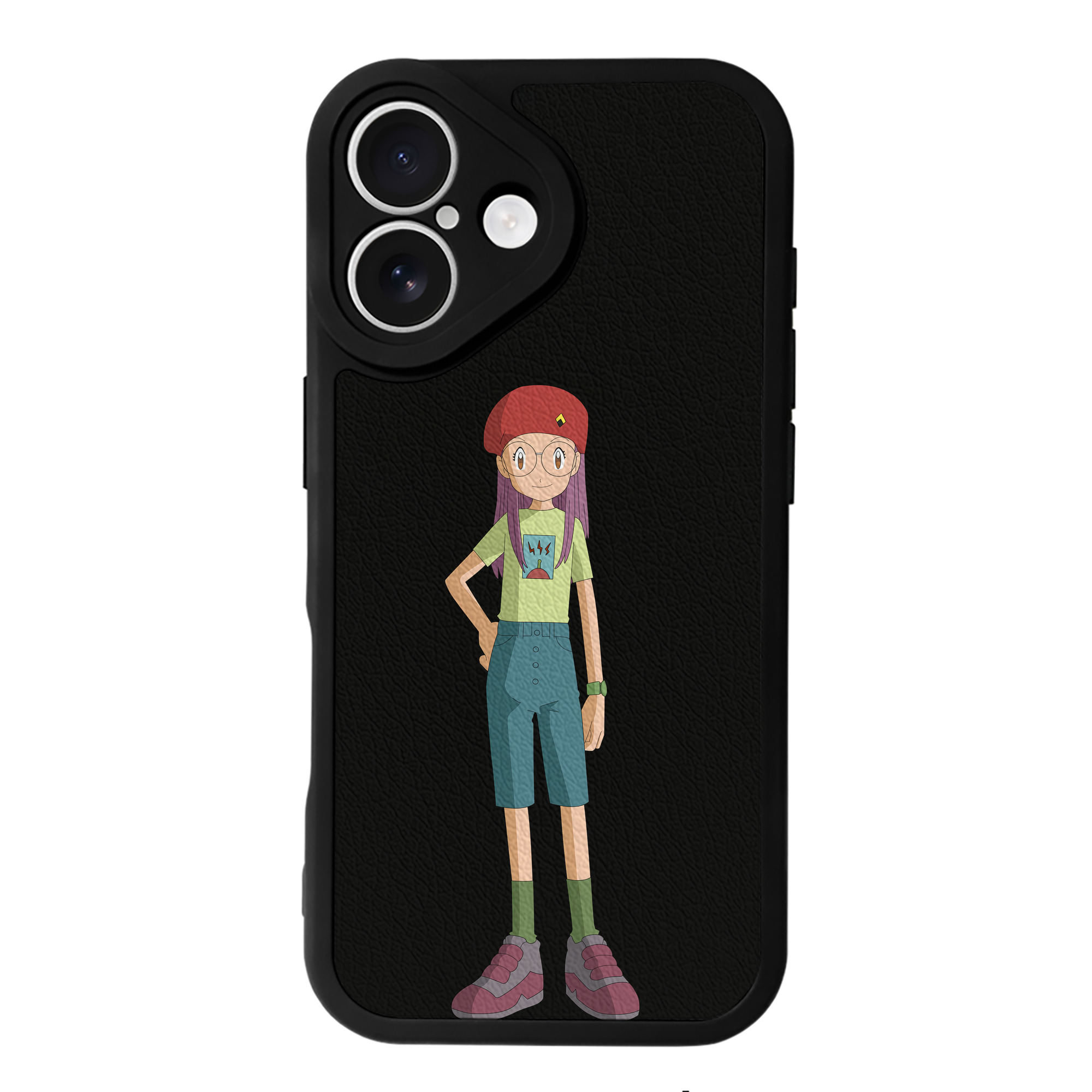 （画像用） Digimon デジタルモンスター/デジモン 【iPhone 16シリーズ対応】シリコンスマホケース（レザー調） 材質：シリコン